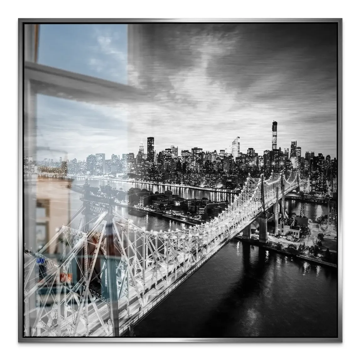 New York Noir Aluminiumbild gebürstet