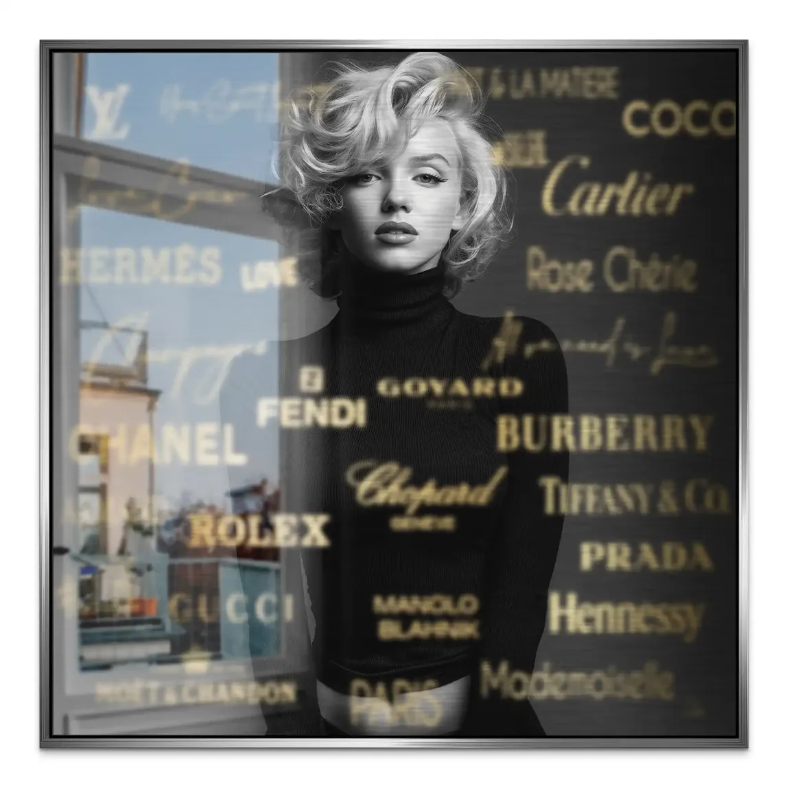 Marilyn Monroe Luxury Alu Gebürstet Bild