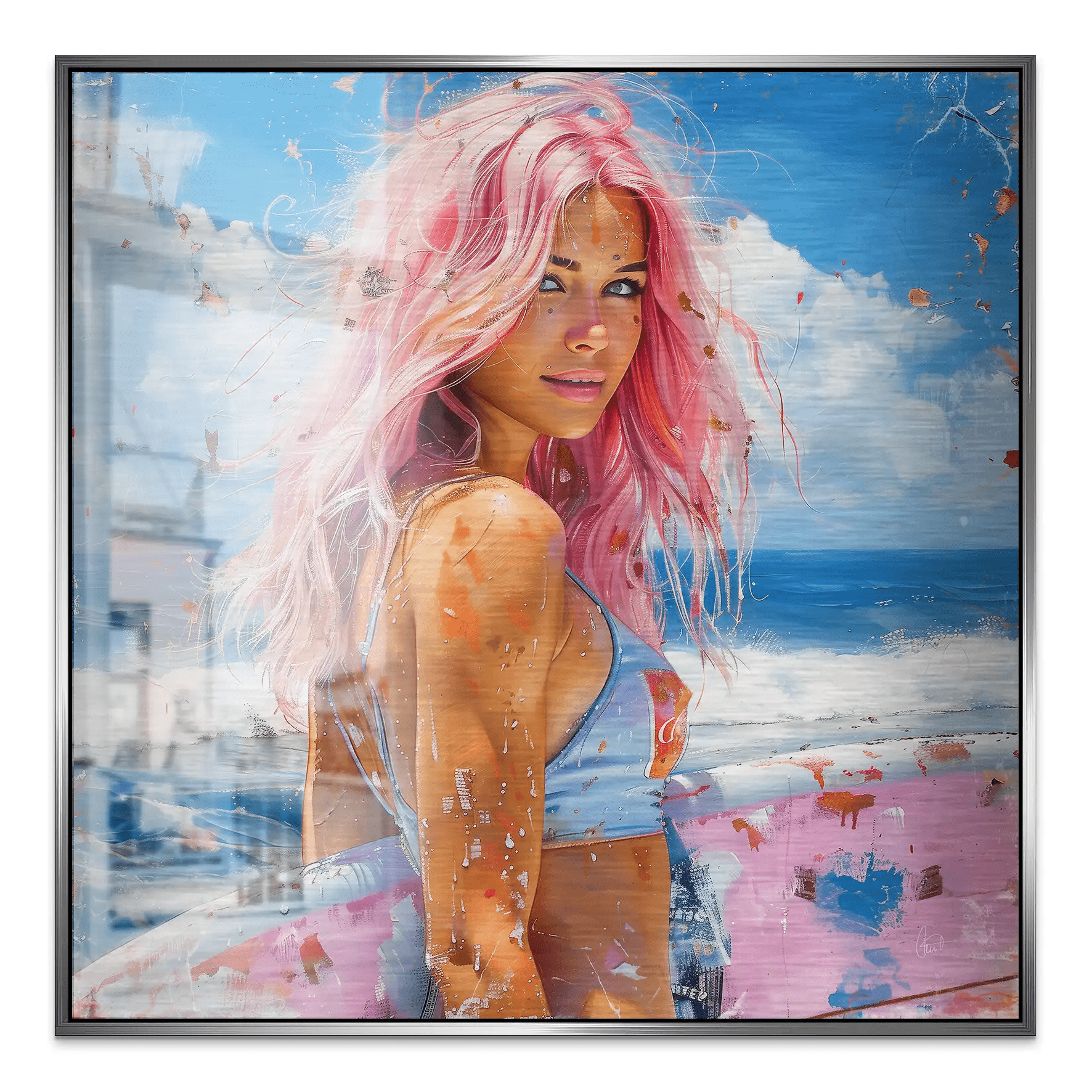 Beach Girl Nr.4 Alu Gebürstet Bild INGALERIE