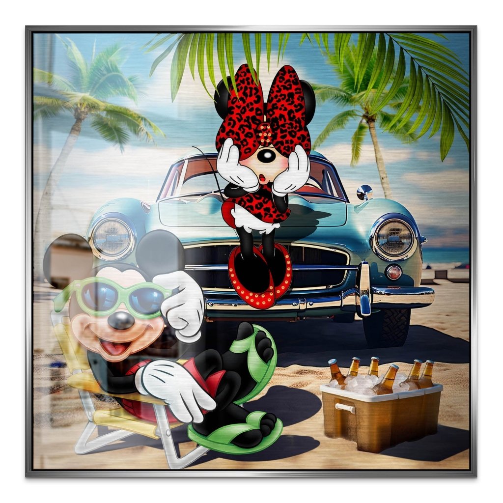 Micky & Minnie Beach Alu Gebürstet INGALERIE