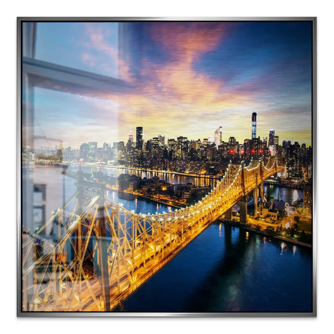 Manhattan Panorama Aluminiumbild gebürstet