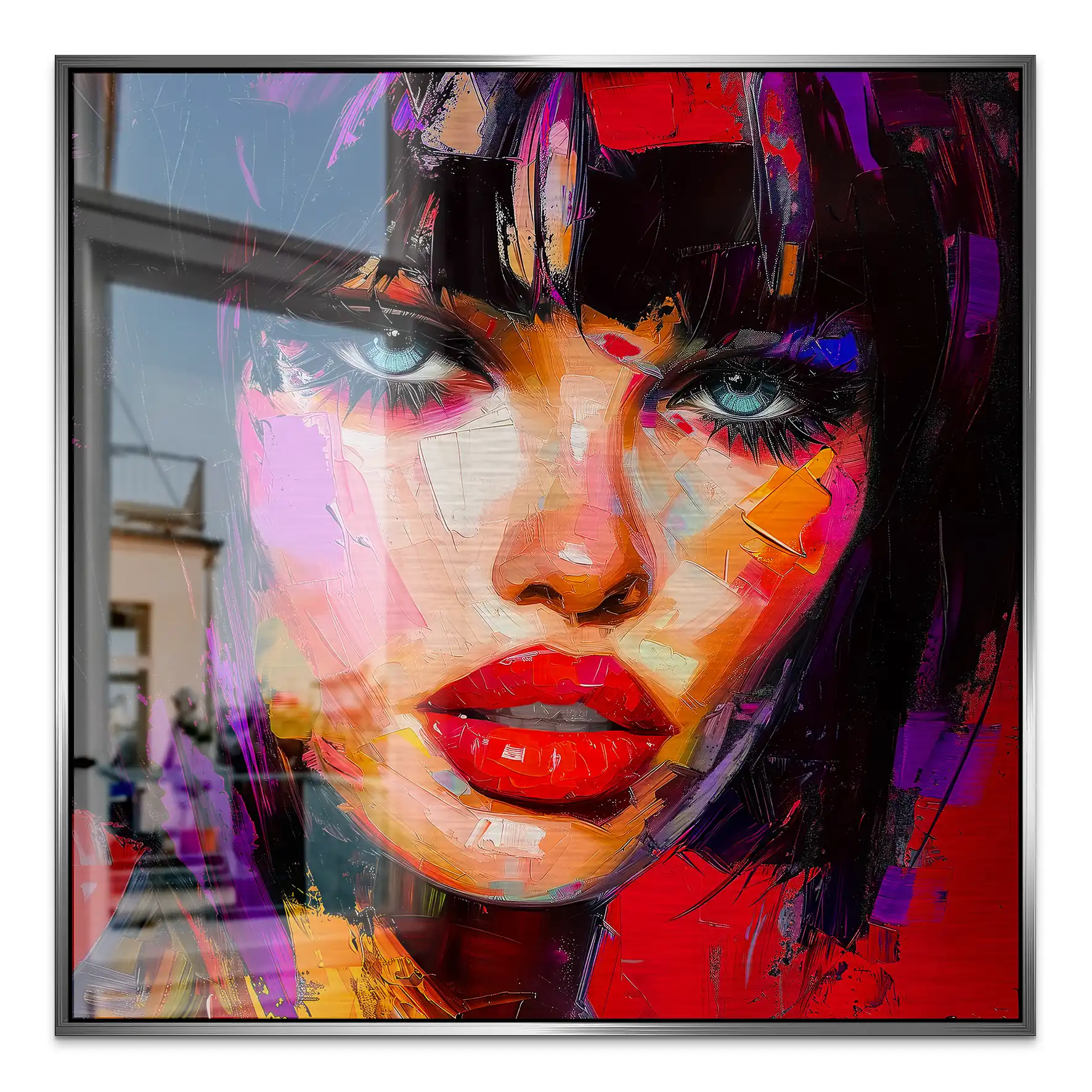 Abstrakt Red Beauty Alu Gebürstet Bild INGALERIE