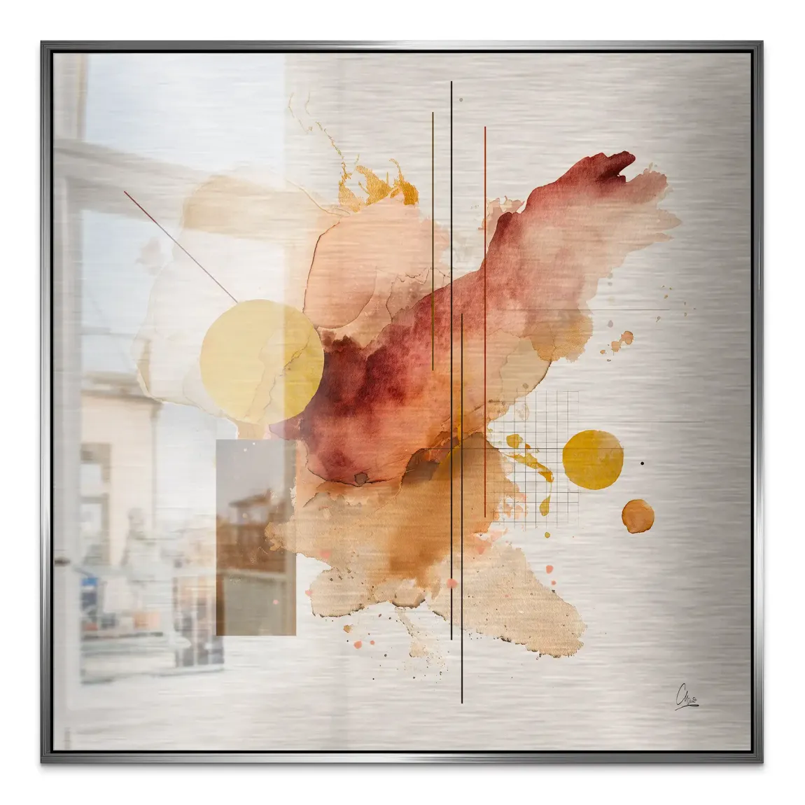 Amber Flow Alu Gebürstet Bild