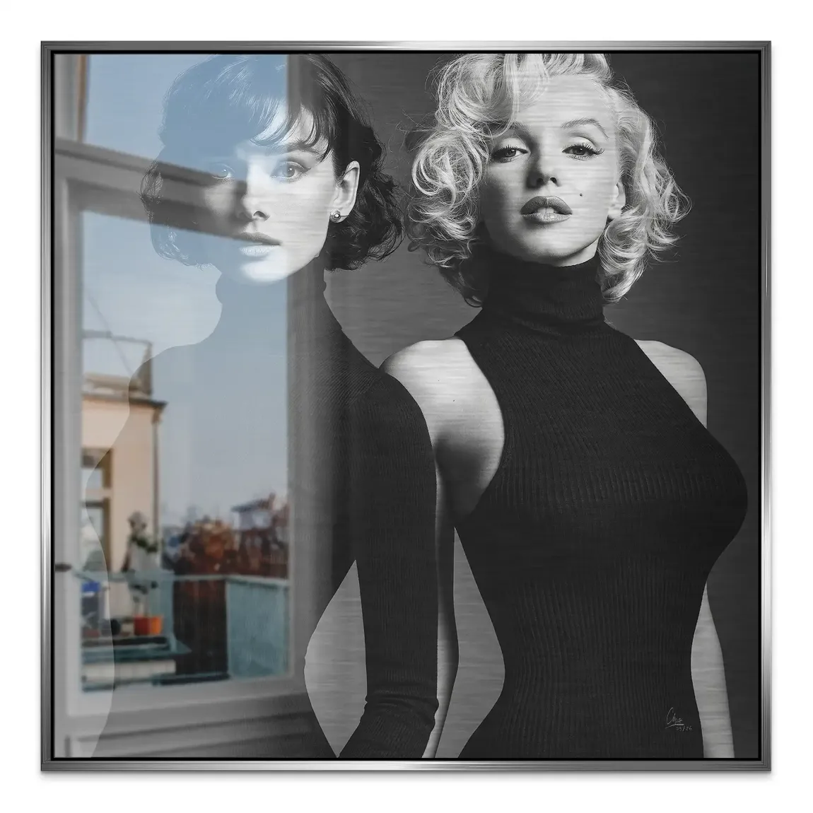 Audrey & Marilyn Aluminiumbild gebürstet