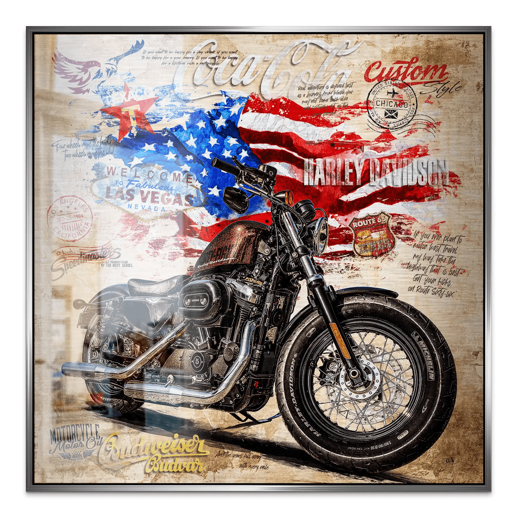 American Pulse auf gebürstetem Aluminium INGALERIE