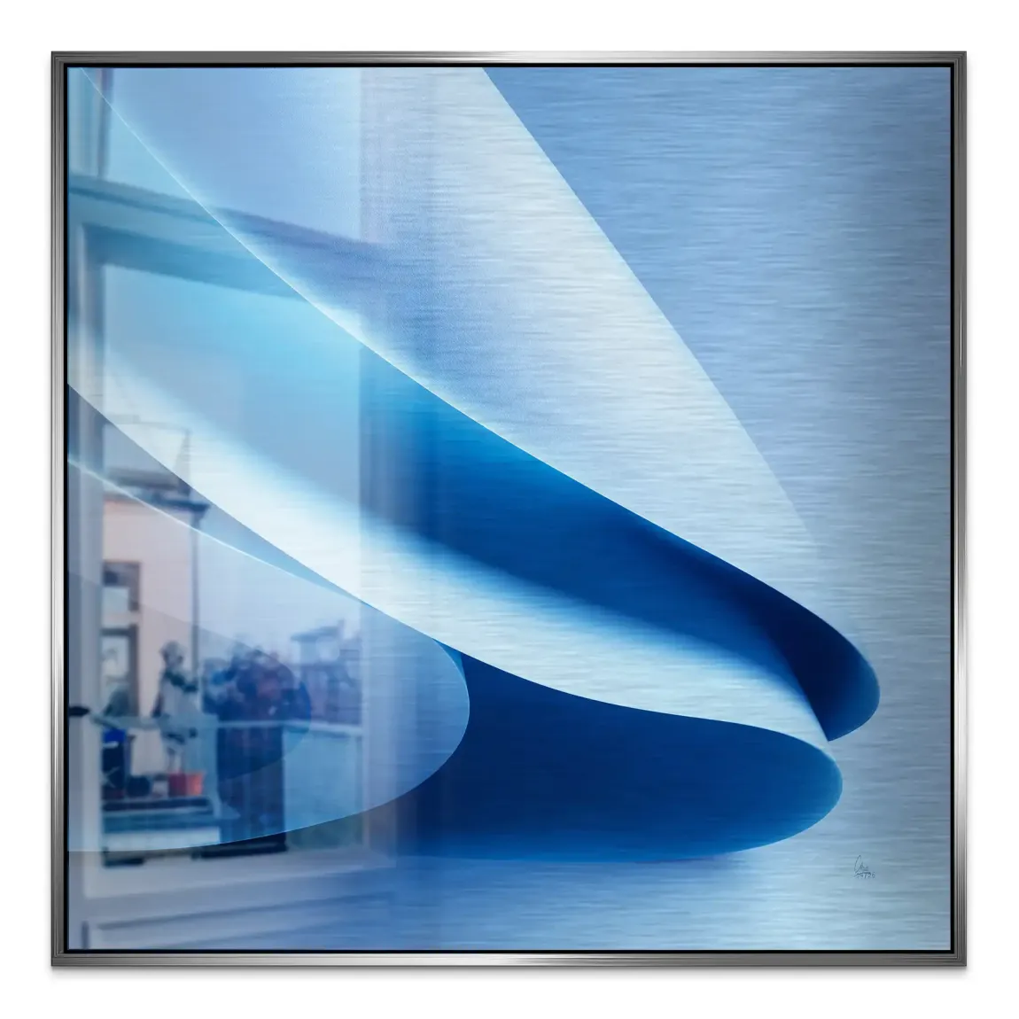 Blue Flow Aluminiumbild gebürstet