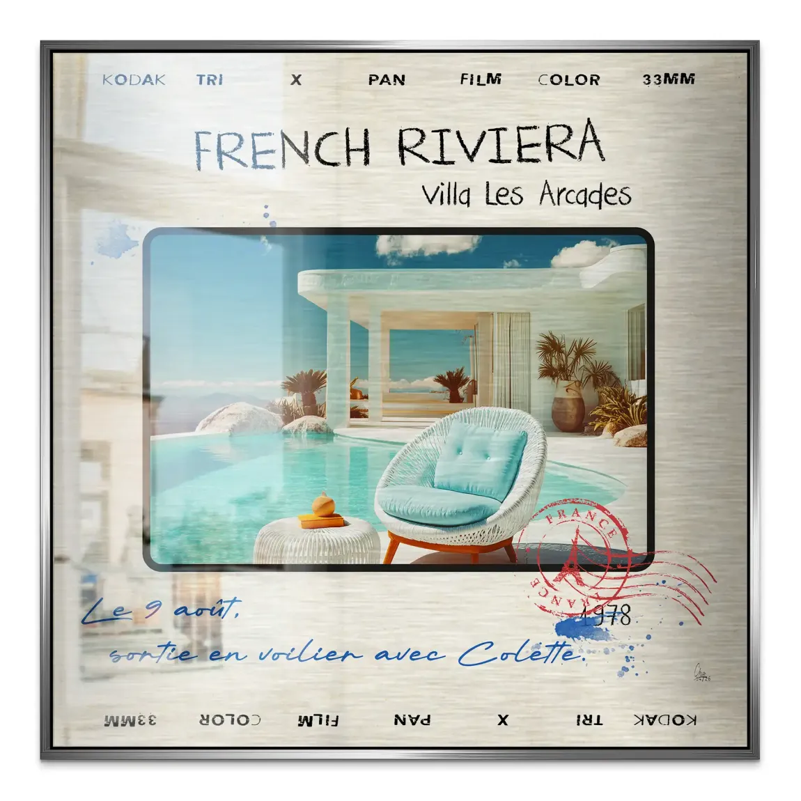 French Riviera Chic Wild Aluminiumbild gebürstet