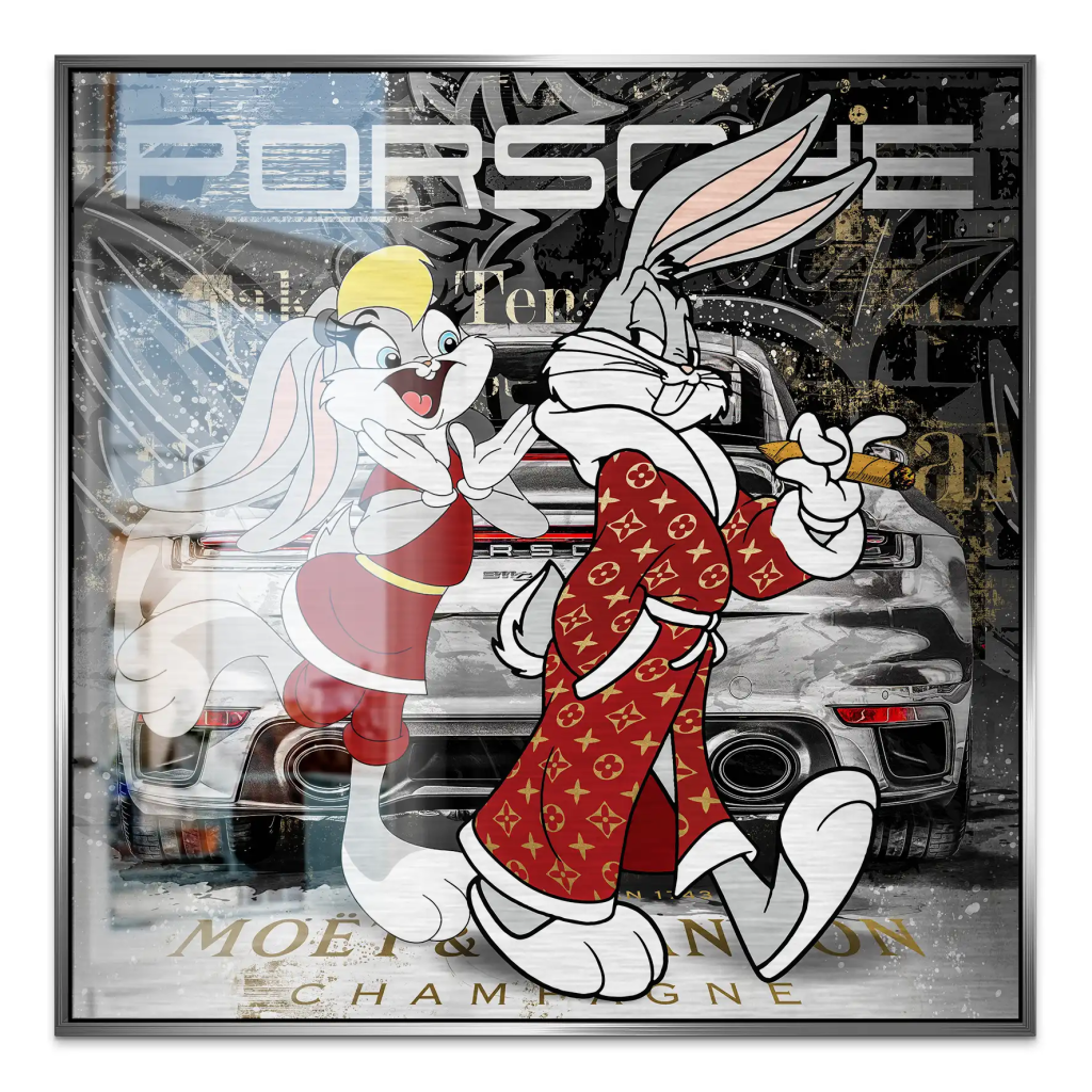Mr. Bunny Porsche Alu Gebürstet Bild INGALERIE