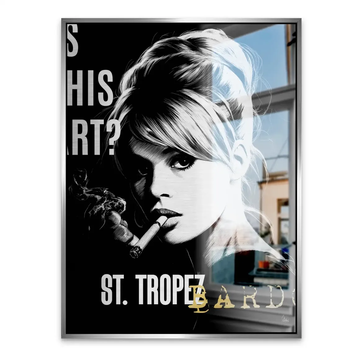 Brigitte Bardot Smoke Alu Gebürstet Bild