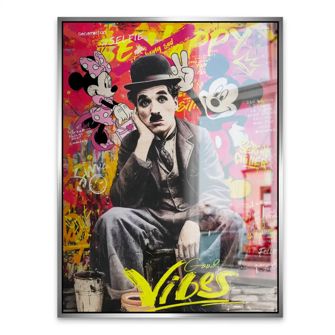 Legends Charlie & Micky Pop Art Aludibond Gebürstet INGALERIE