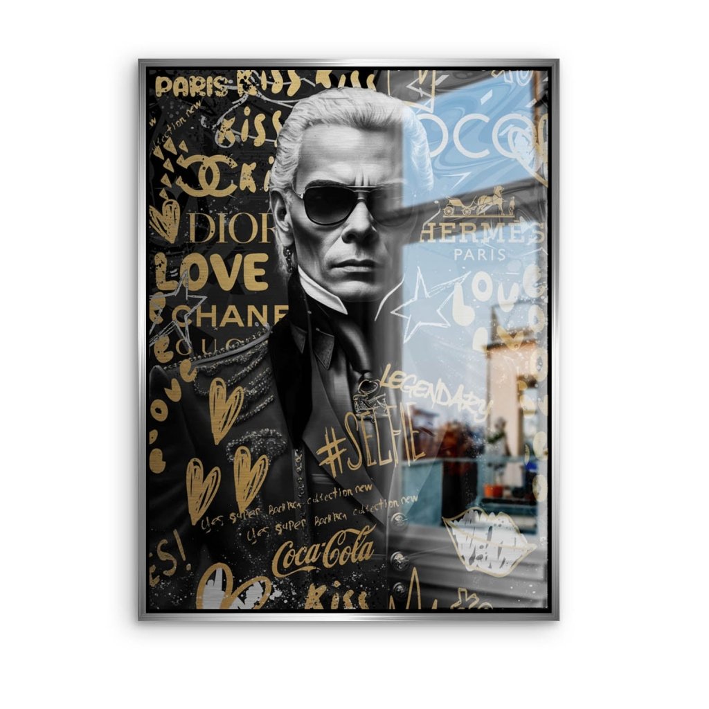 Karl Fashion Pop Art Aludibond Brush Bild INGALERIE