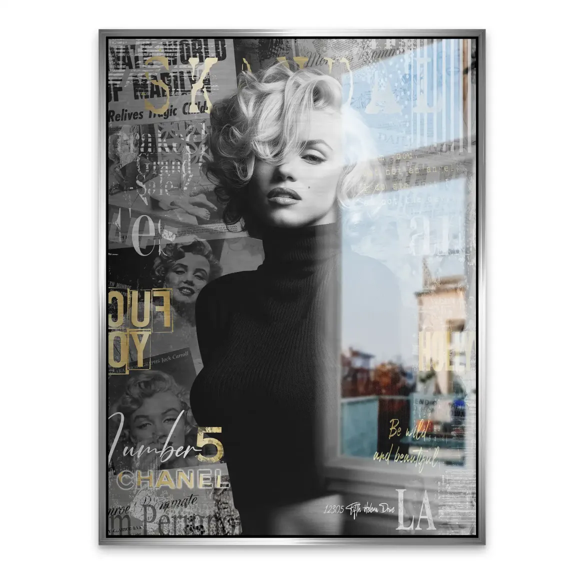 Marilyn Monroe Legend Aluminiumbild gebürstet
