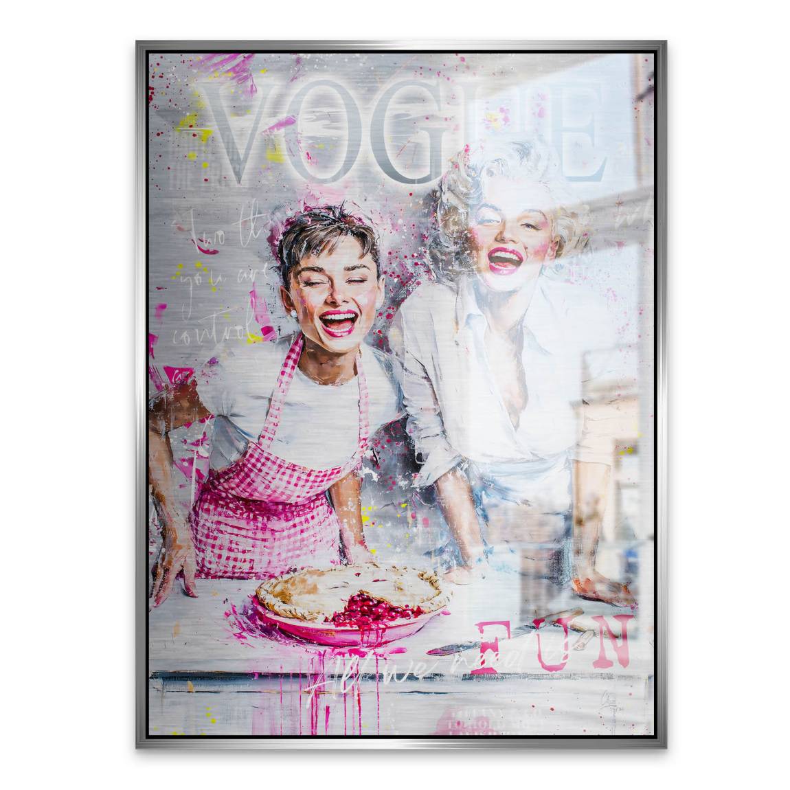 Audrey Marilyn Vogue Aluminiumbild gebürstet