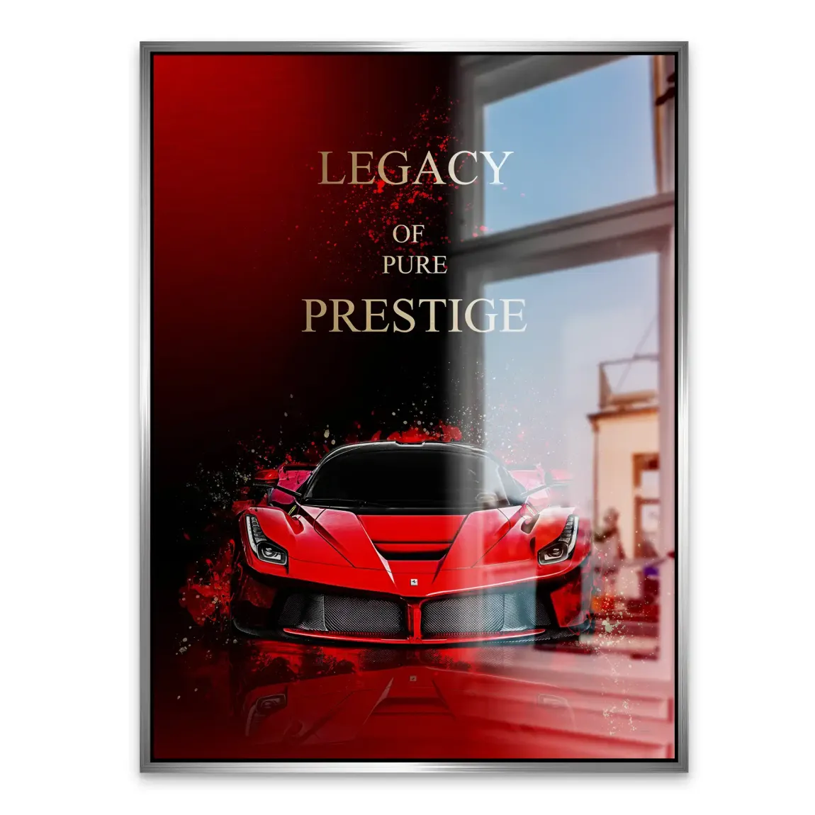 Red Prestige Ferrari Alu Gebürstet Bild