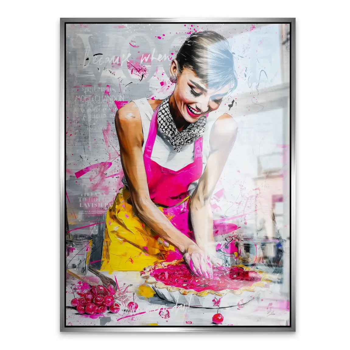 Cherry Bliss Audrey Hepburn Alu Gebürstet Bild