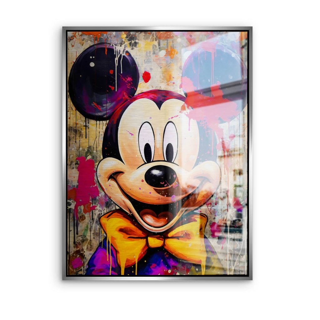 Micky Maus Abstrakt Style Aludibond Gebürstet INGALERIE