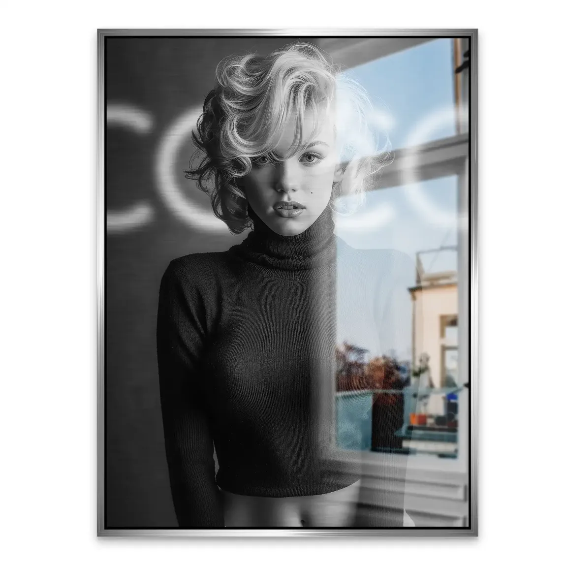 Marilyn Coco Glamour Alu Gebürstet Bild