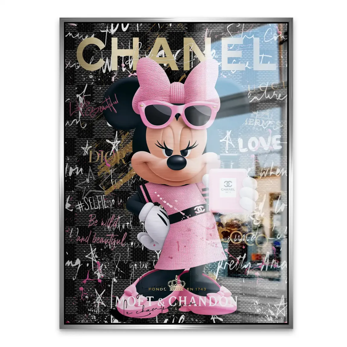 Minnie Couture Aluminiumbild gebürstet