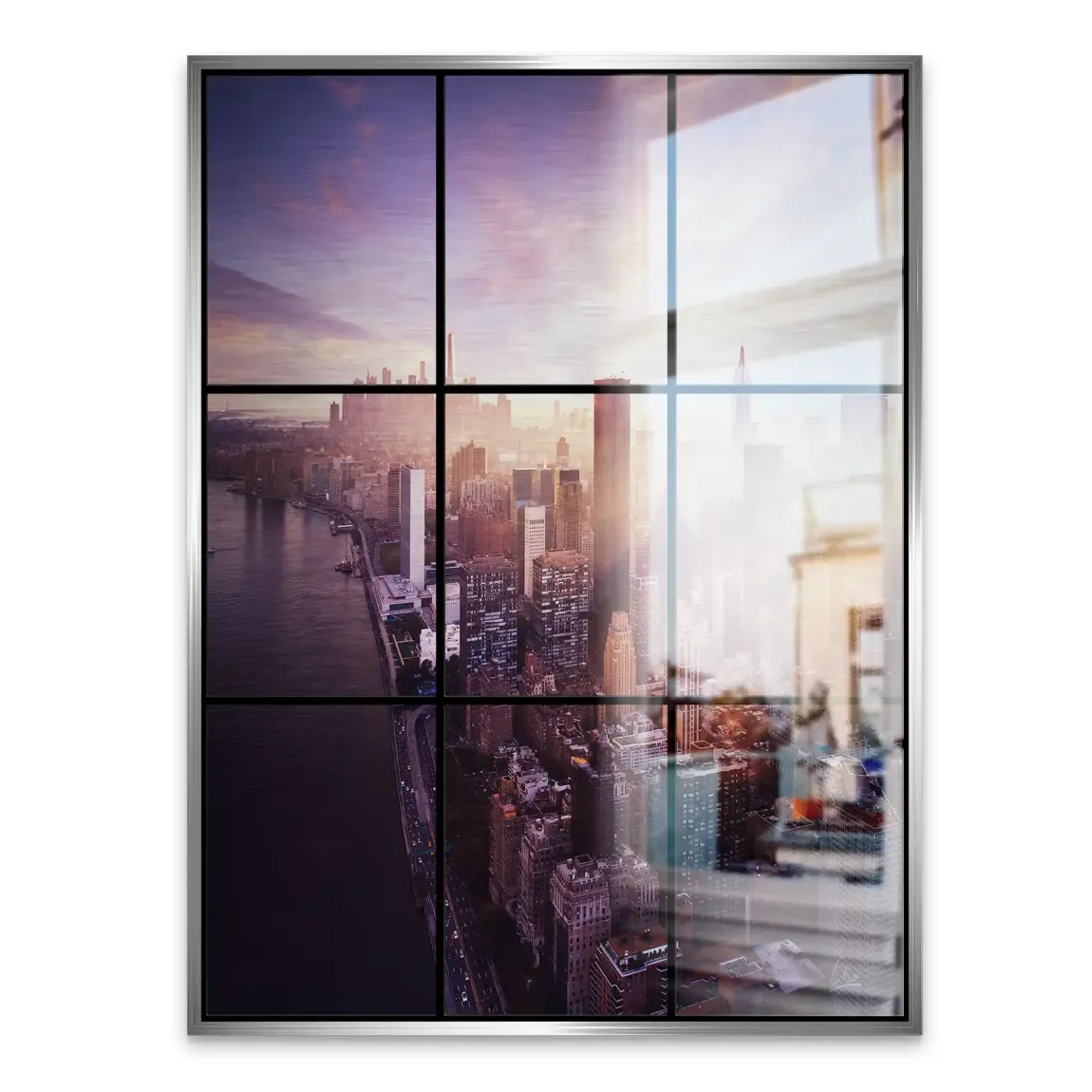 Manhattan View Alu Gebürstet Bild