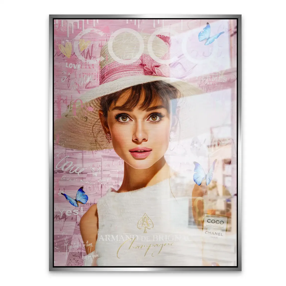 Audrey Hepburn Coco Armand Aludibond Gebürstet INGALERIE