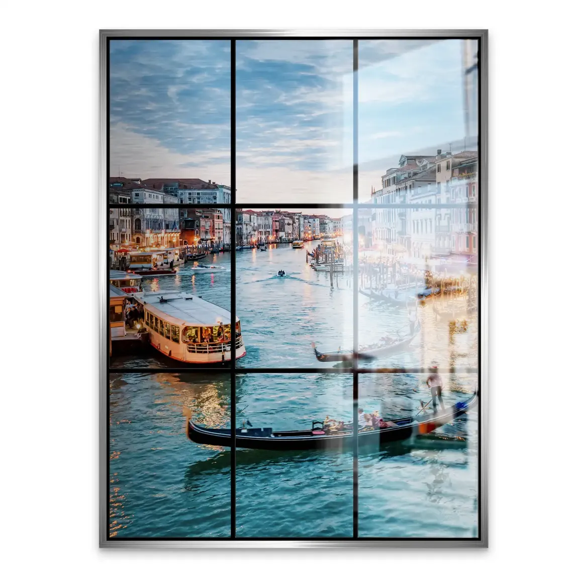 Lichter von Venedig Alu Gebürstet Bild