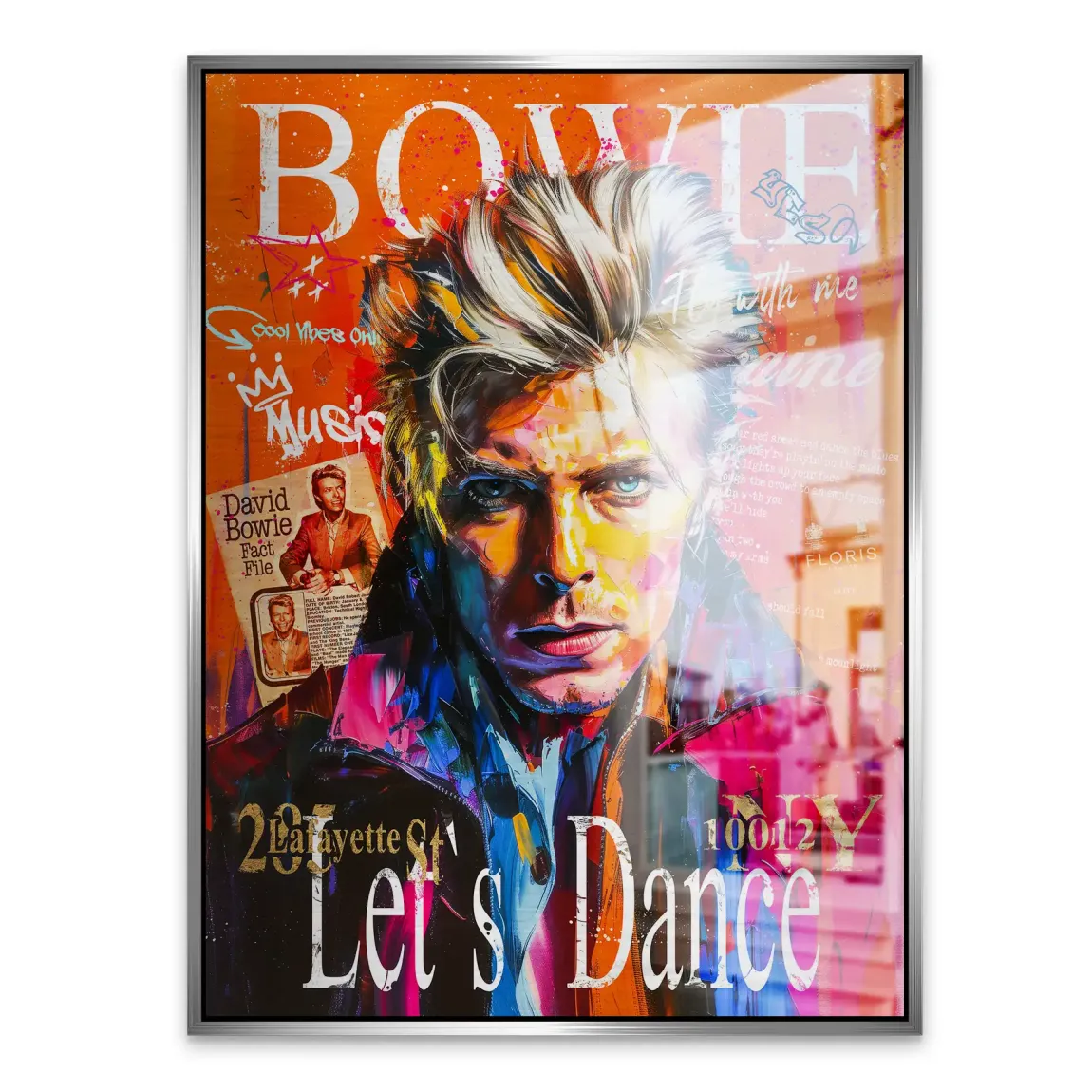 David Bowie Pop Art Vision Aludibond Gebürstet INGALERIE