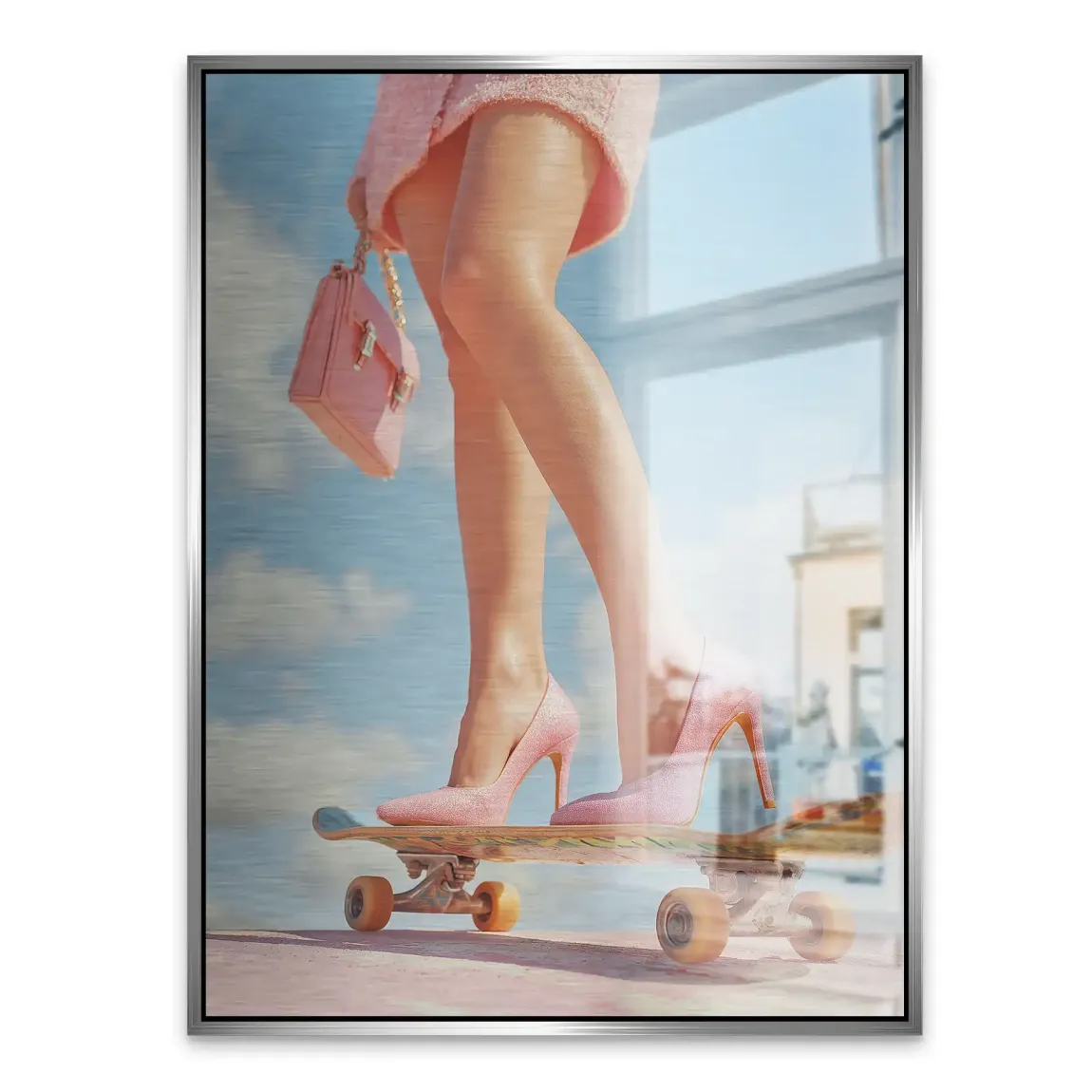 Pink Skate Alu Gebürstet Bild