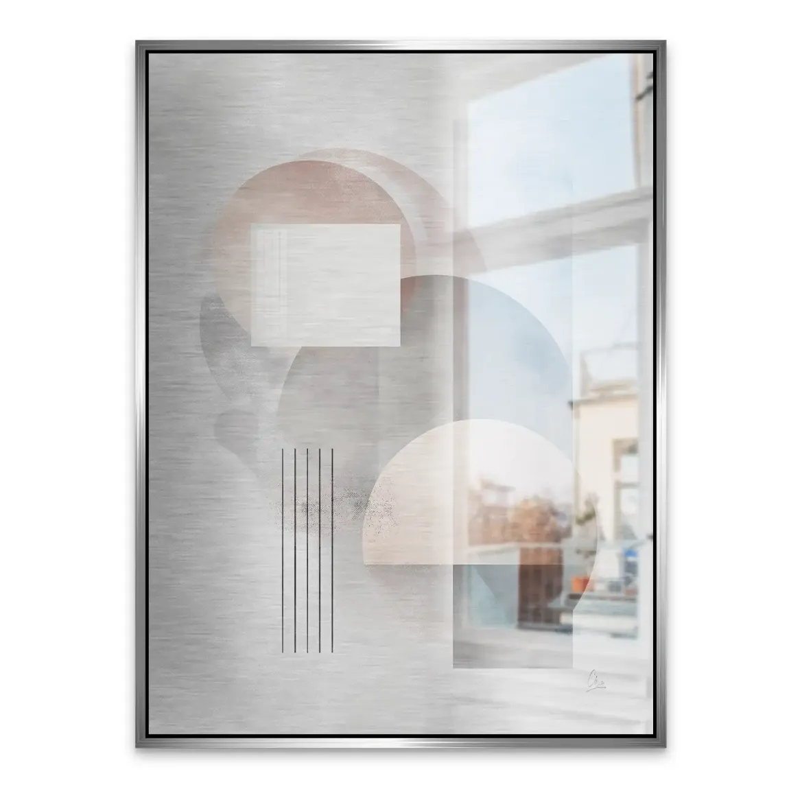 Soft Circles Alu Gebürstet Bild