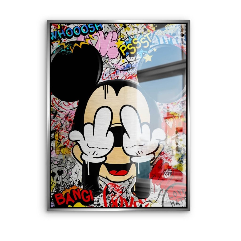 Bad Micky Graffiti Art Alu Gebürstet Bild INGALERIE