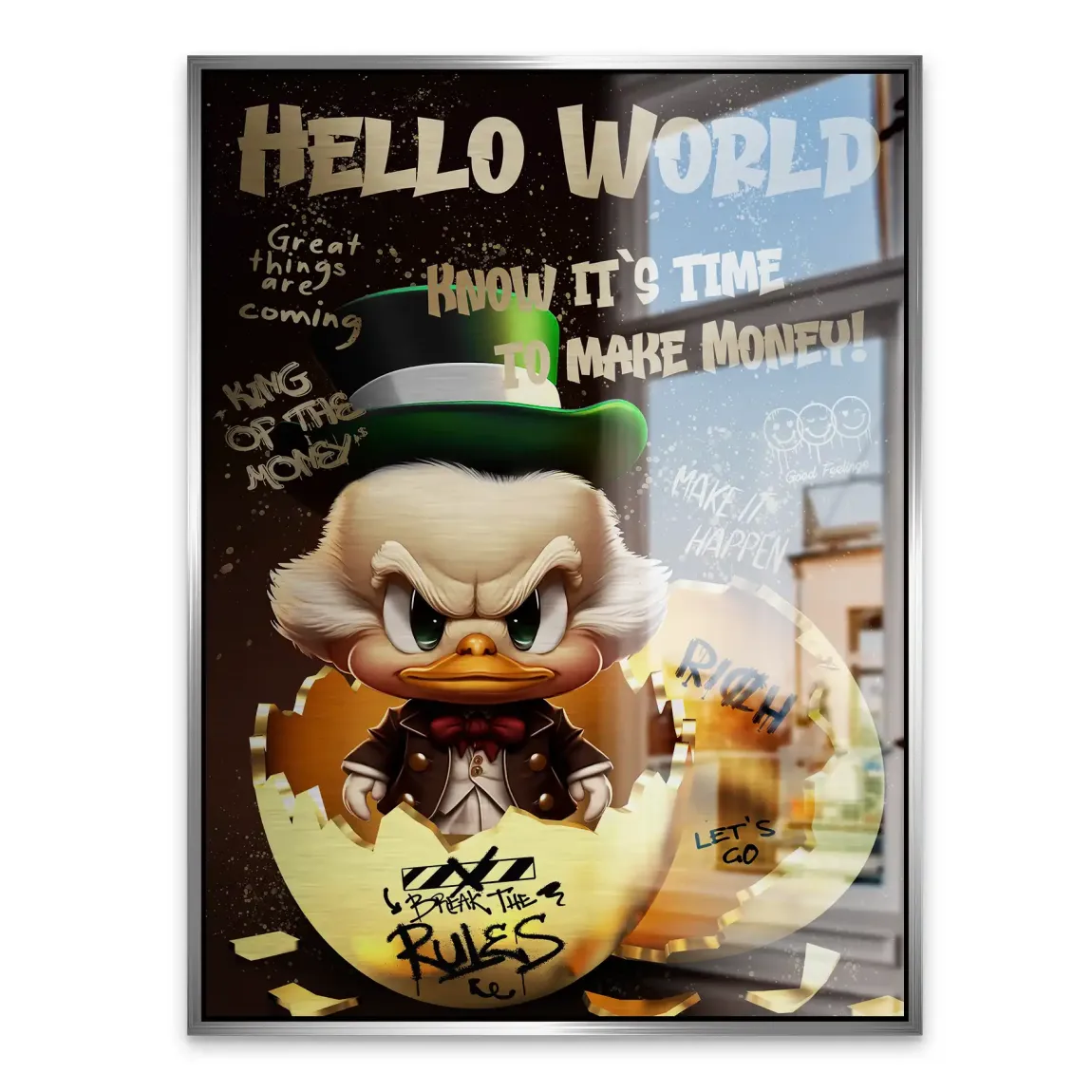 Money Master Dagobert Duck Alu Gebürstet Bild