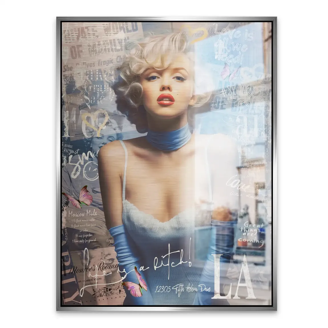 Marilyn Monroe Velvet Allure Aludibond Gebürstet