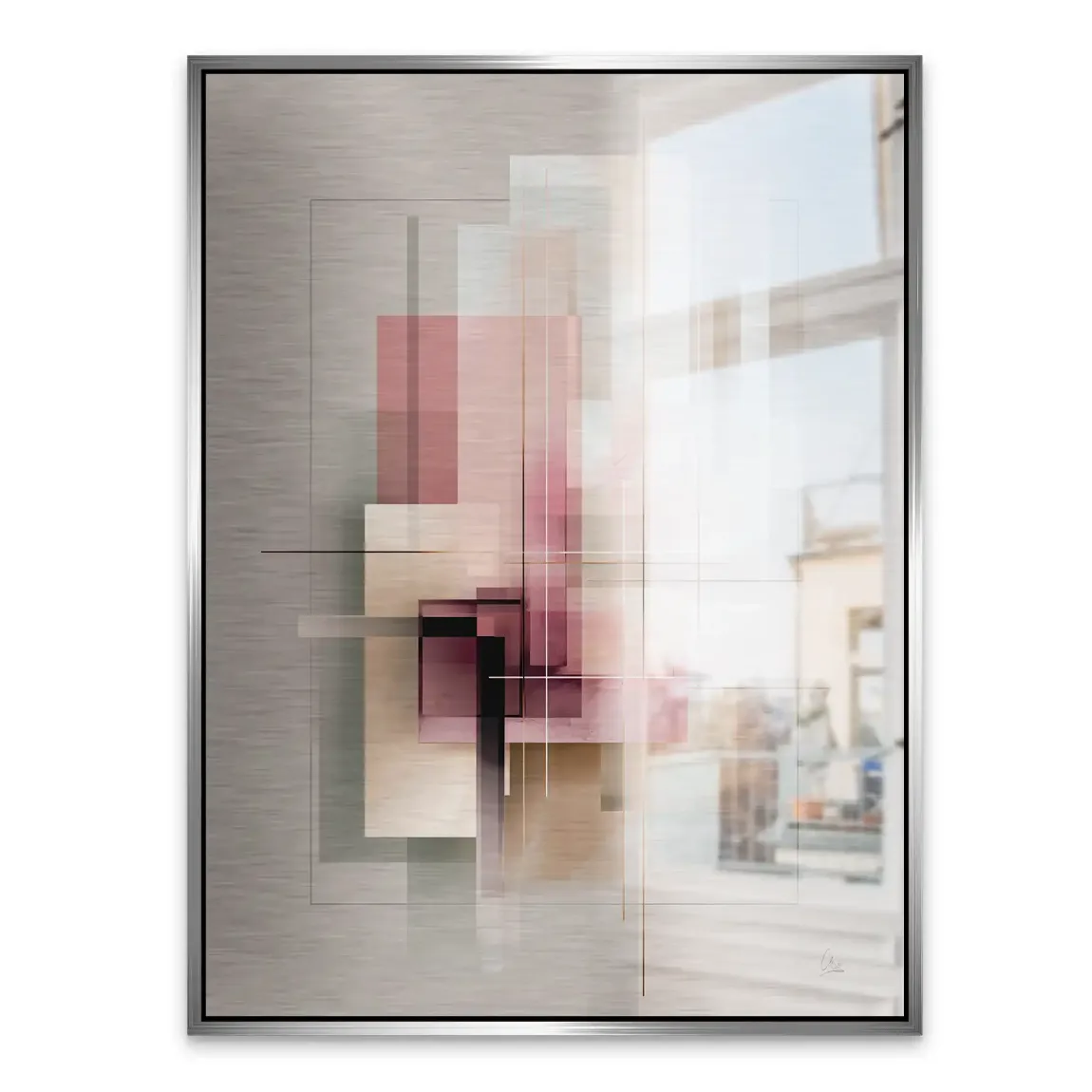 Soft Geometry Alu Gebürstet Bild