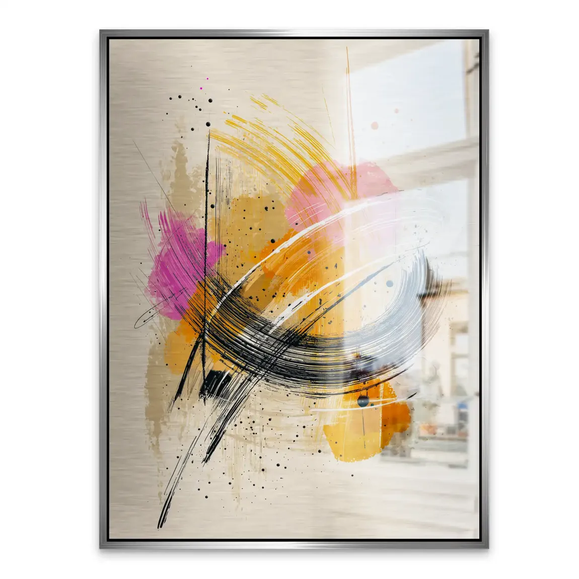 Modern Energie Abstrakt Alu Gebürstet Bild