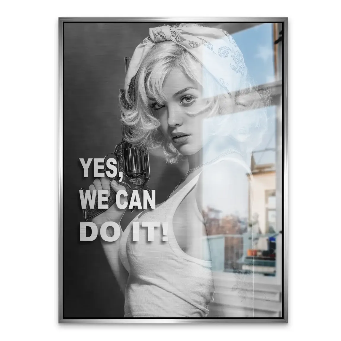 Yes we can Alu Gebürstet Bild