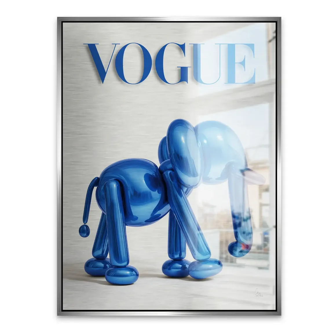 Ballon Elefant Chic Aluminiumbild gebürstet