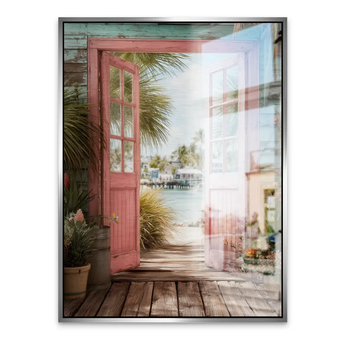 Coastal Escape Alu Gebürstet Bild - INGALERIE | Dein Onlineshop für moderne Wandbilder