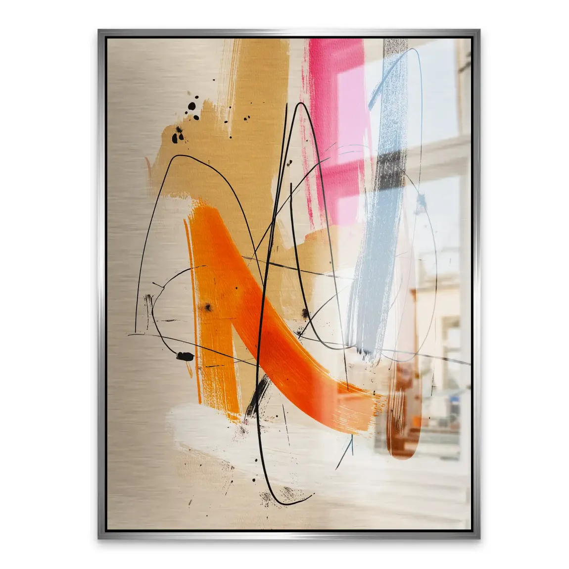 Freie Dynamik Abstrakt Alu Gebürstet Bild