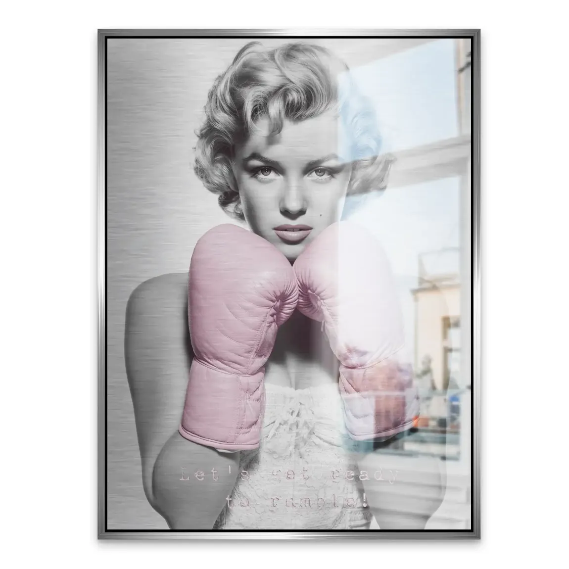 Boxing Marilyn Monroe Alu Gebürstet Bild