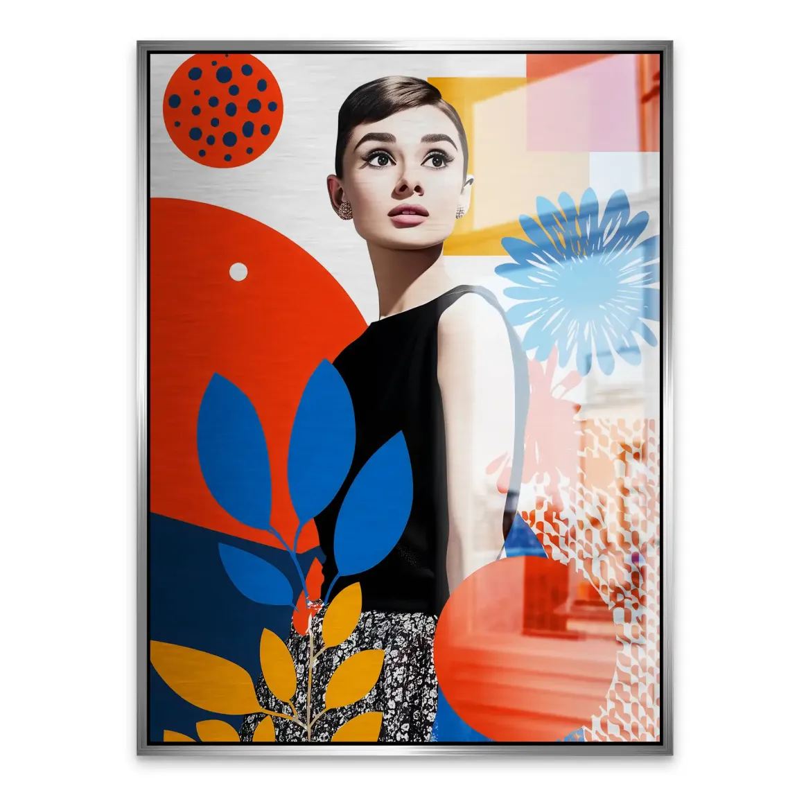 Audrey Hepburn Blooming Aludibond Gebürstet INGALERIE