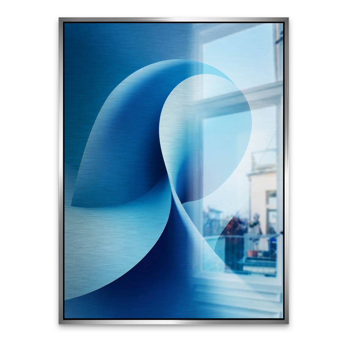 Blaue Welle Aluminiumbild gebürstet