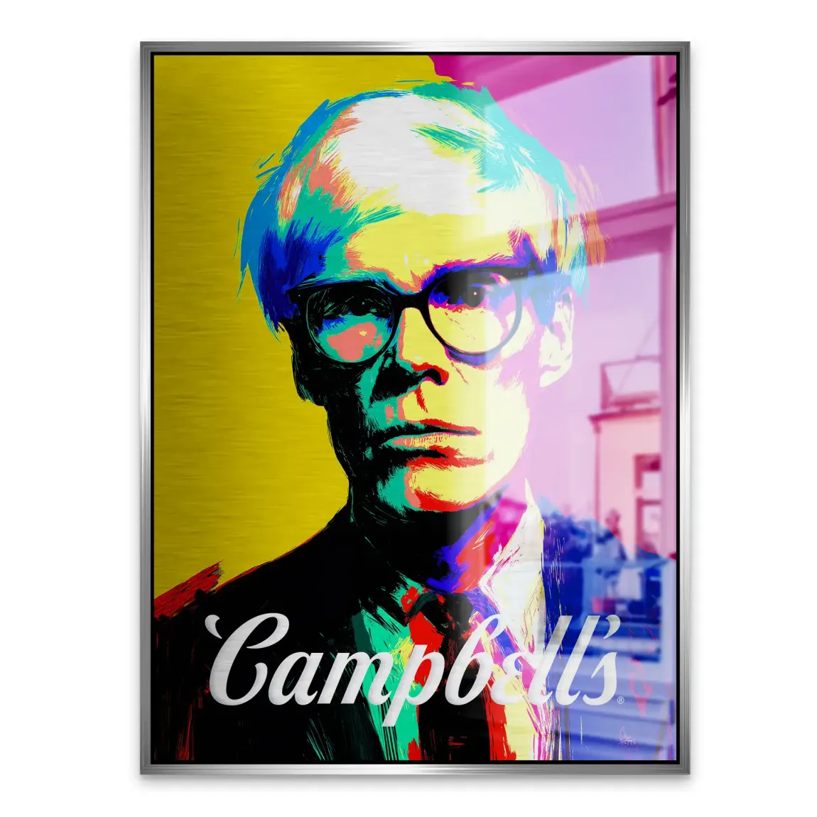 Campbell Popart Aluminiumbild gebürstet