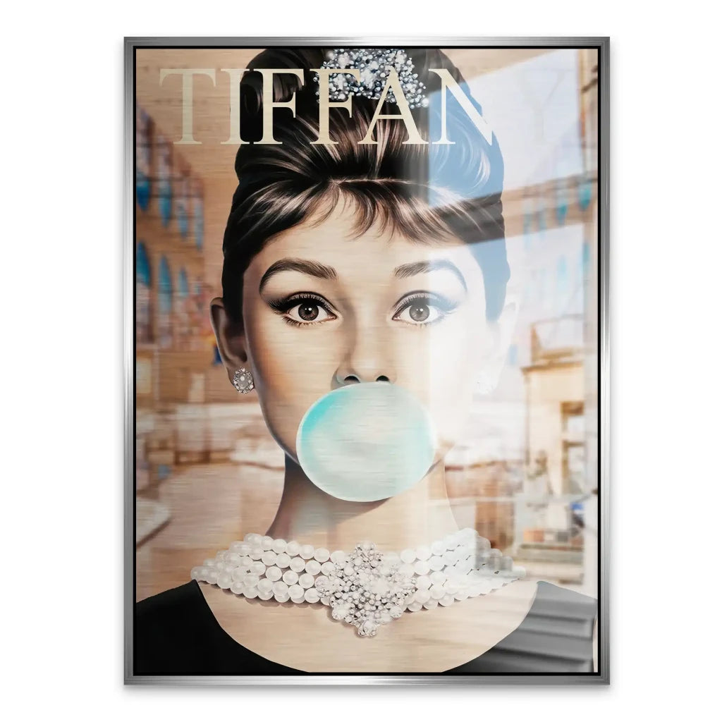 Audrey Bubble Gum Retro Aludibond Gebürstet INGALERIE