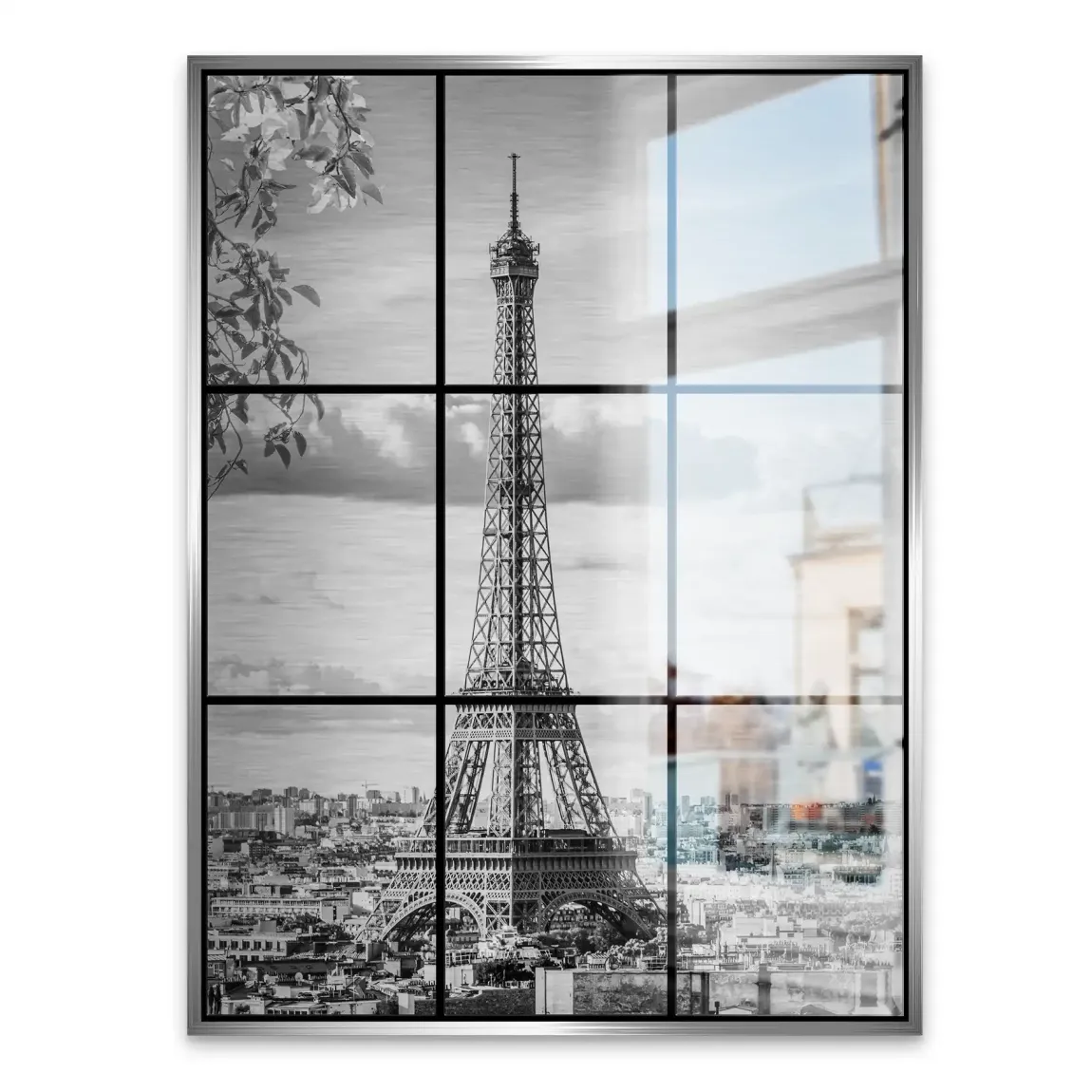 Paris Skyline View Alu Gebürstet Bild