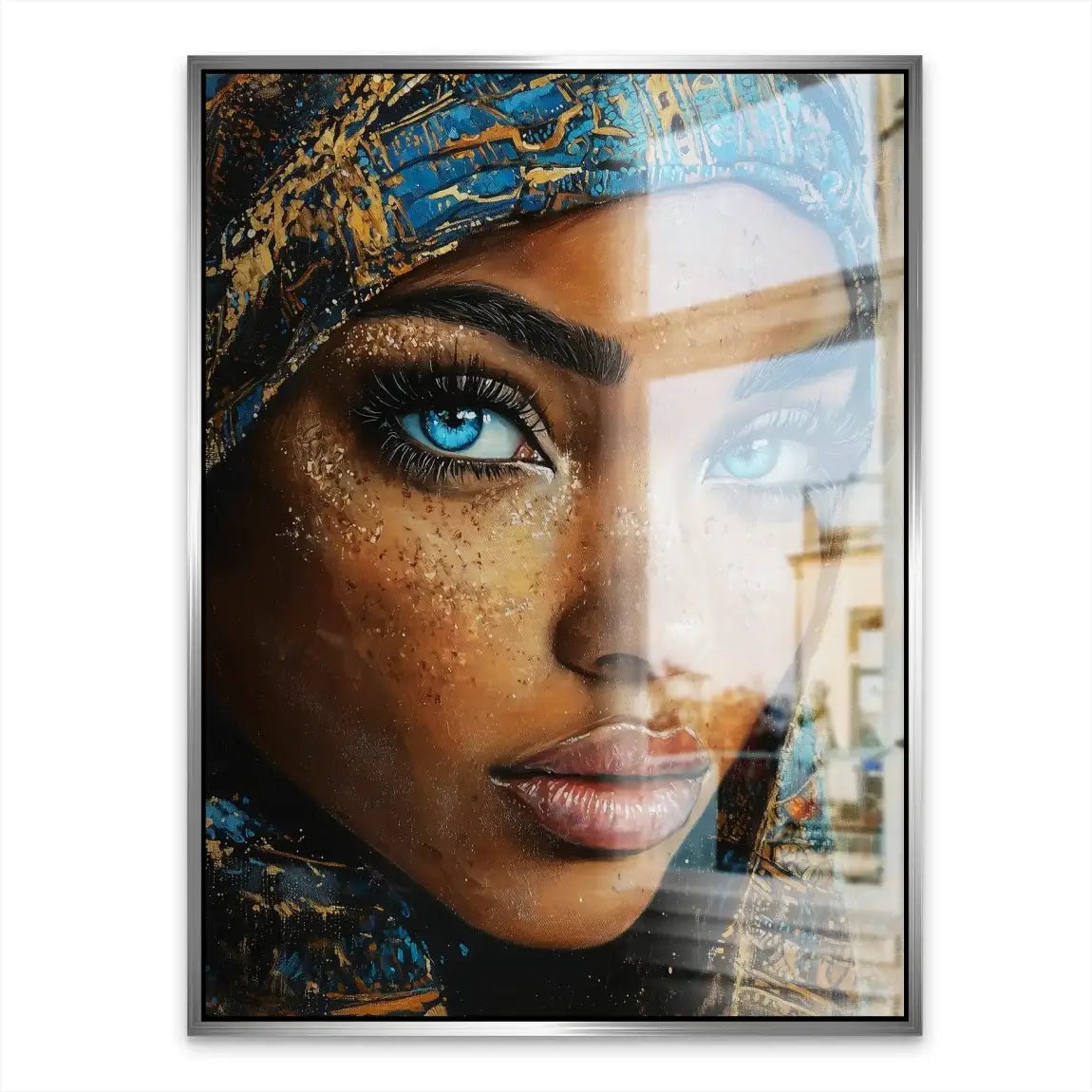Blue Eye Alu Gebürstet Bild INGALERIE