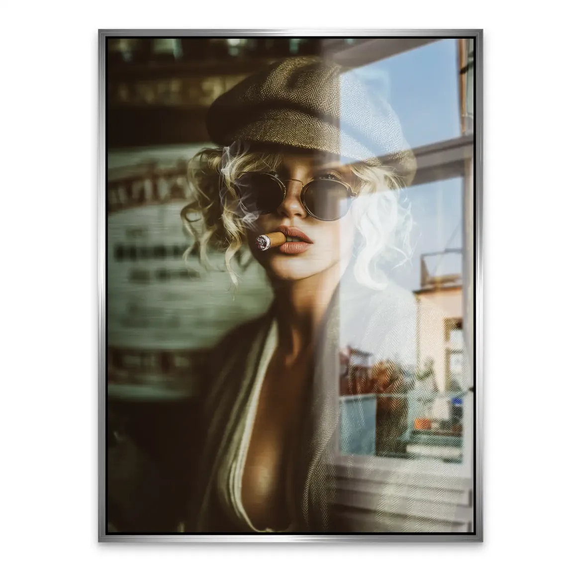 Smoked Confidence Lady Alu Gebürstet Bild