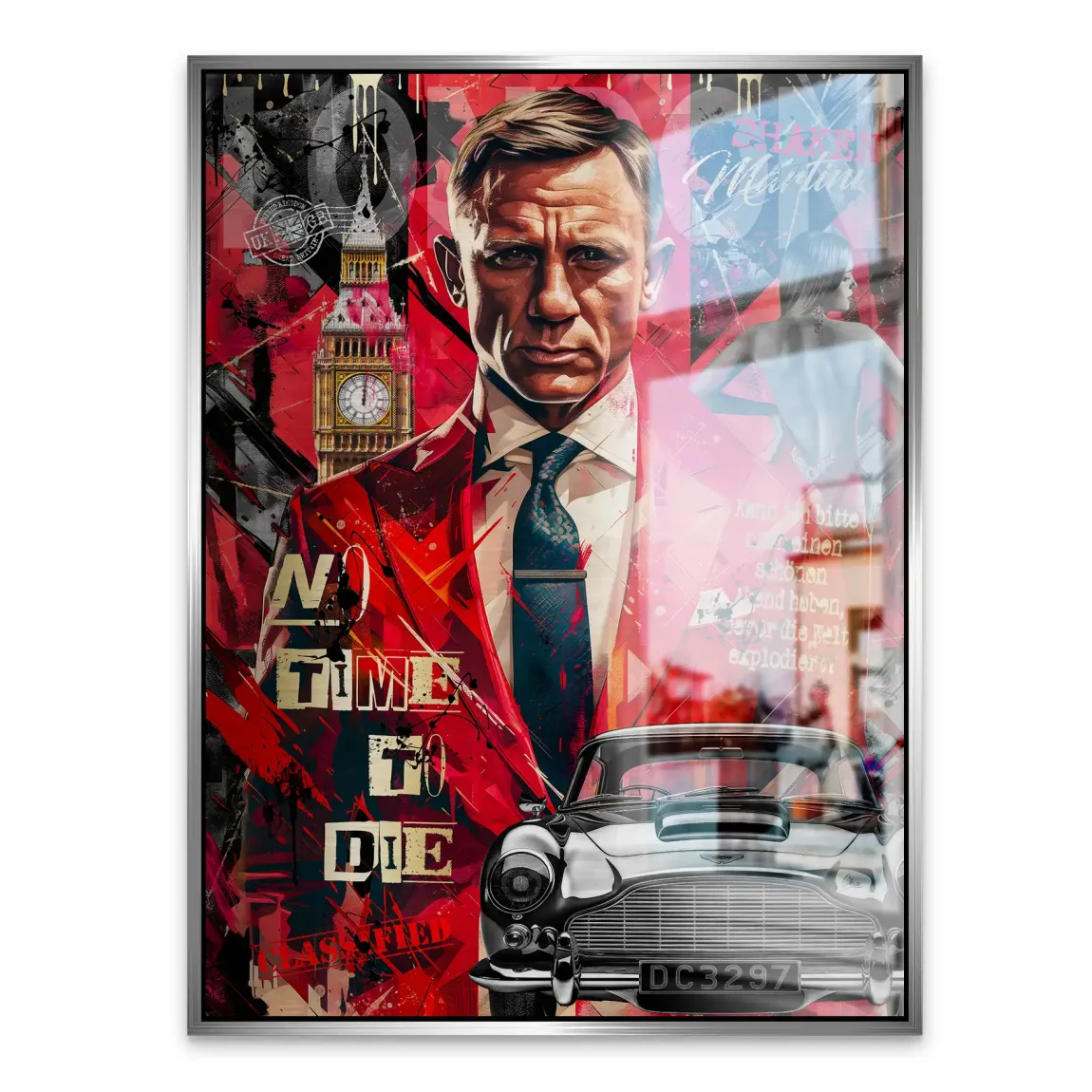James Bond Vision London Alu Gebürstet Bild