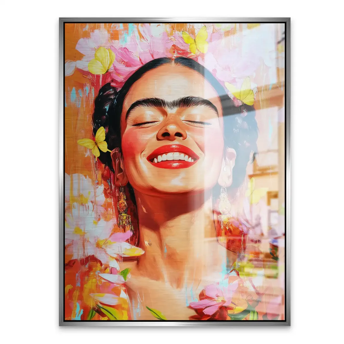 Frida Kahlo Blooming Aludibond Gebürstet INGALERIE