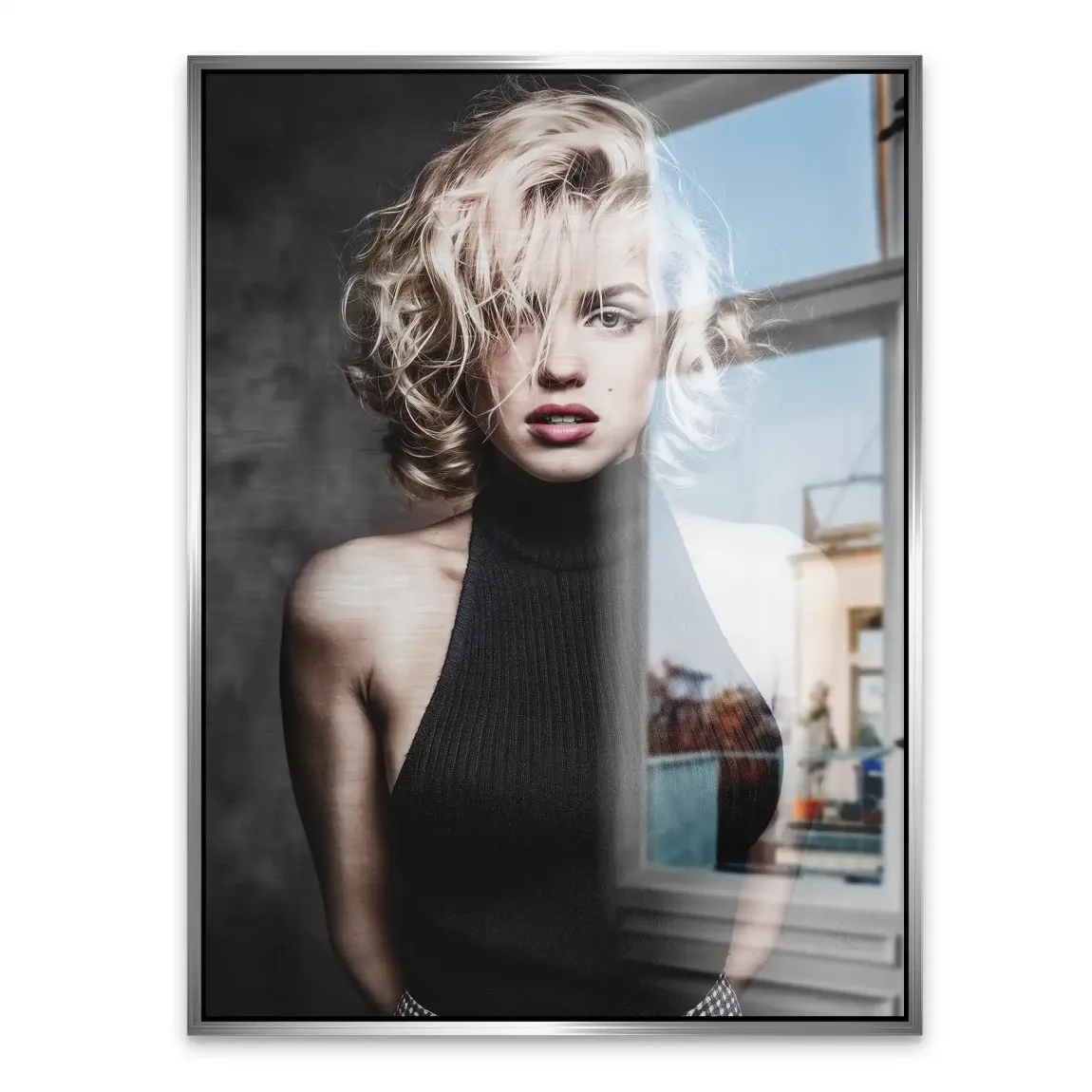 Midnight Allure Marilyn Monroe Alu Gebürstet Bild