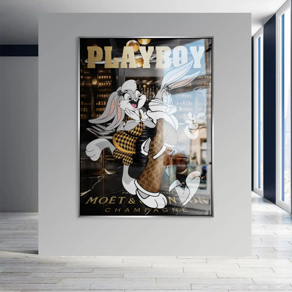 Mr. Bild Bunny Playboy Style Alu Gebürstet INGALERIE