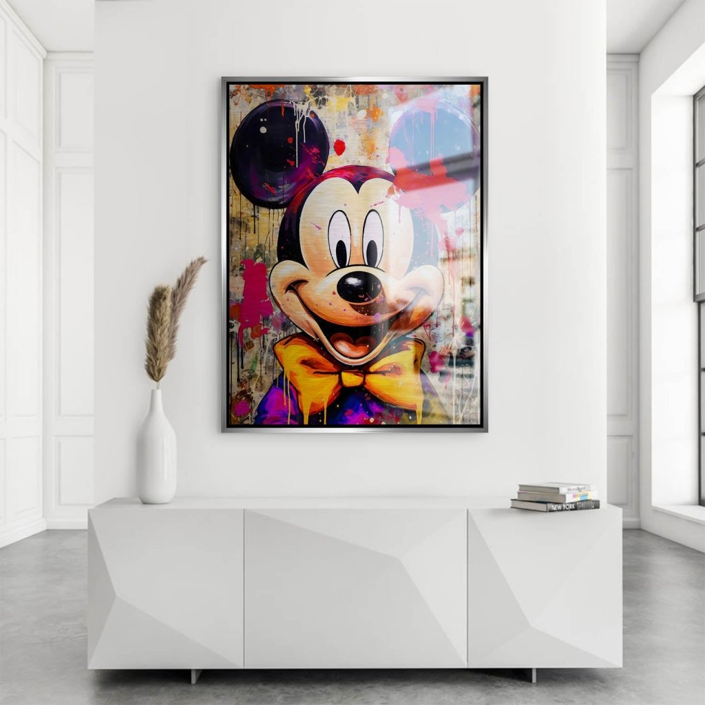 Micky Maus Abstrakt Style Aludibond Gebürstet INGALERIE